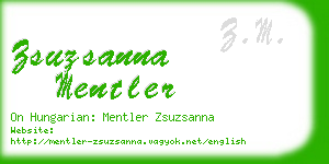 zsuzsanna mentler business card